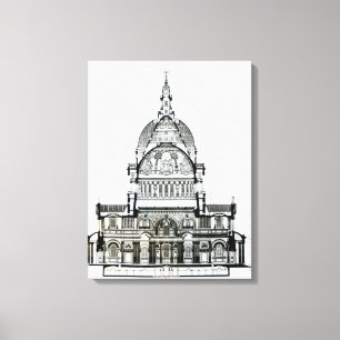 Cross section of St. Paul's Cathedral Canvas Print
