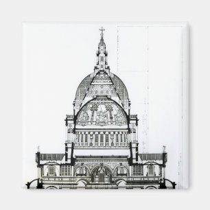 Cross section of St. Paul's Cathedral Magnet