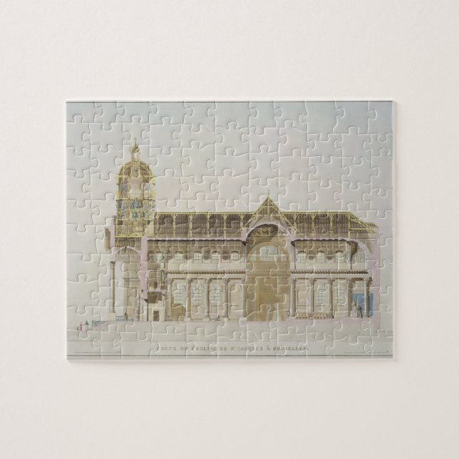 Cross Section of the Church of St. Jacques, Brusse Jigsaw Puzzle (Horizontal)