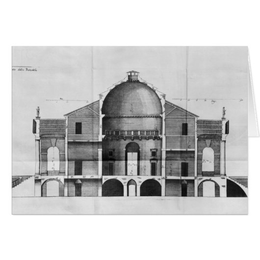Cross-section of the Villa Rotonda near (Front Horizontal)
