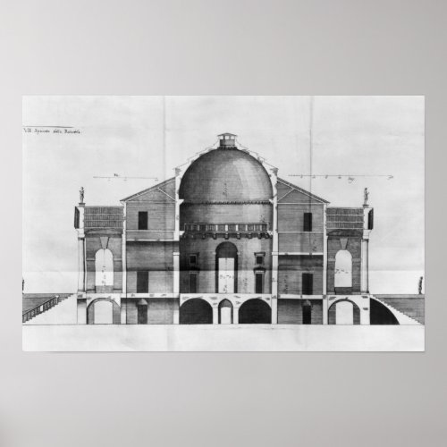 Cross_section of the Villa Rotonda near Poster