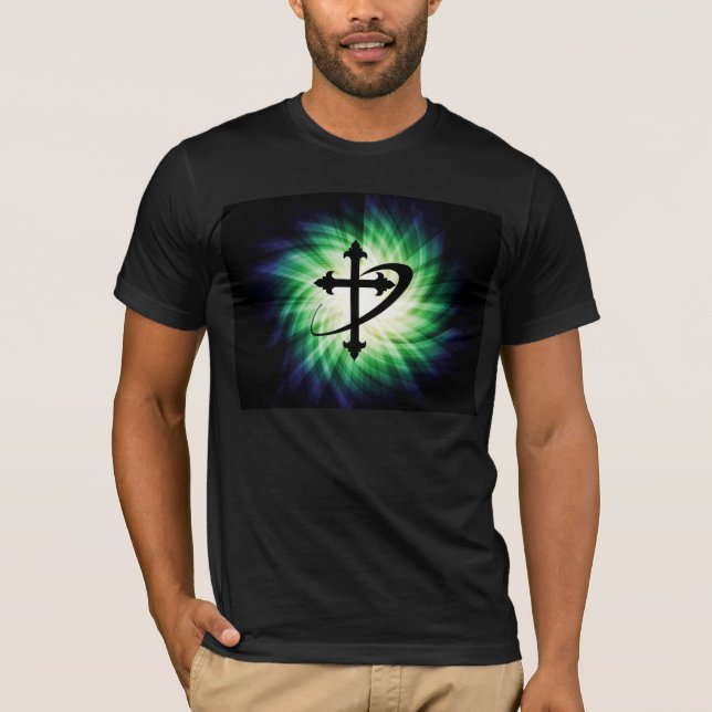 Cross Silhouette; Glowing T-Shirt (Front)