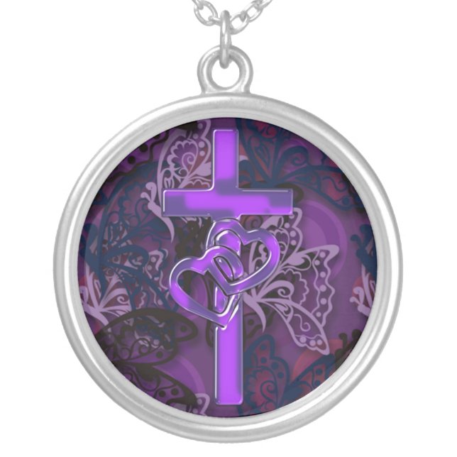 Cross Silver Plated Necklace (Front)