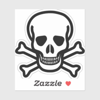 cross-skull-danger-crossbones sticker