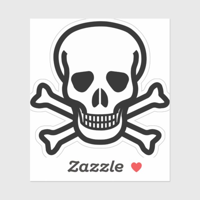 cross-skull-danger-crossbones sticker (Sheet)