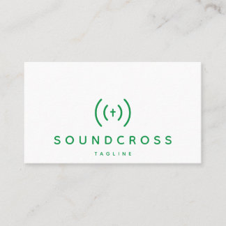 Cross & Sound logo business card template