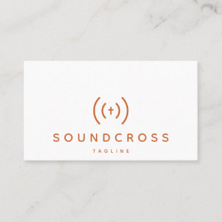Cross & Sound logo business card template