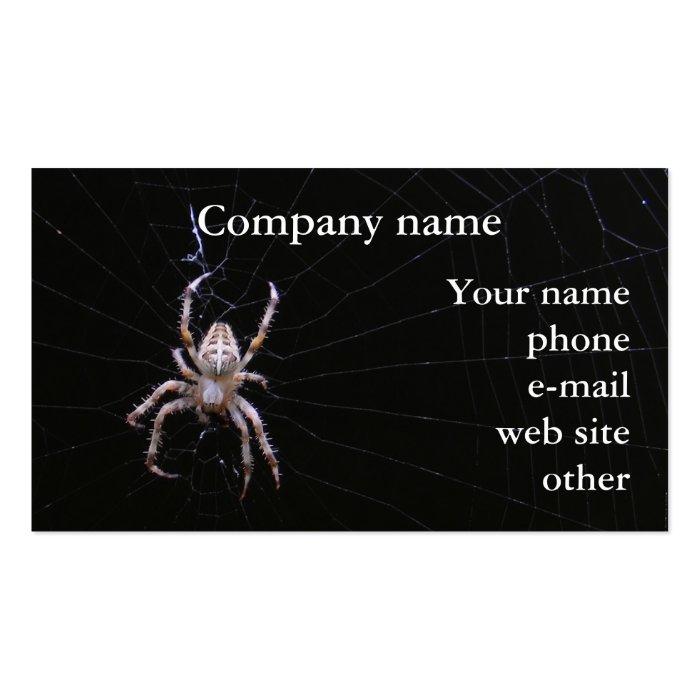 Cross Spider ~ biz card Business Card Template