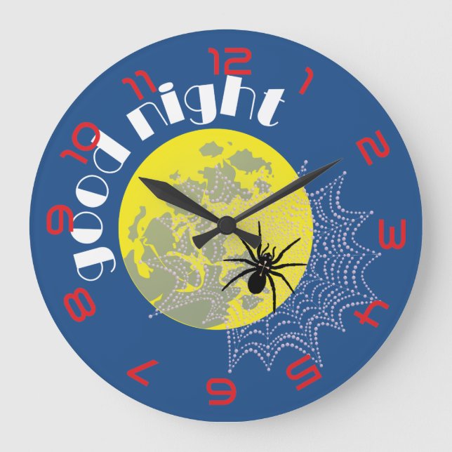 cross spider large clock (Front)