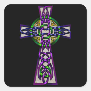 Cross Square Sticker