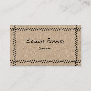 Cross stich frame seamstress kraft business card