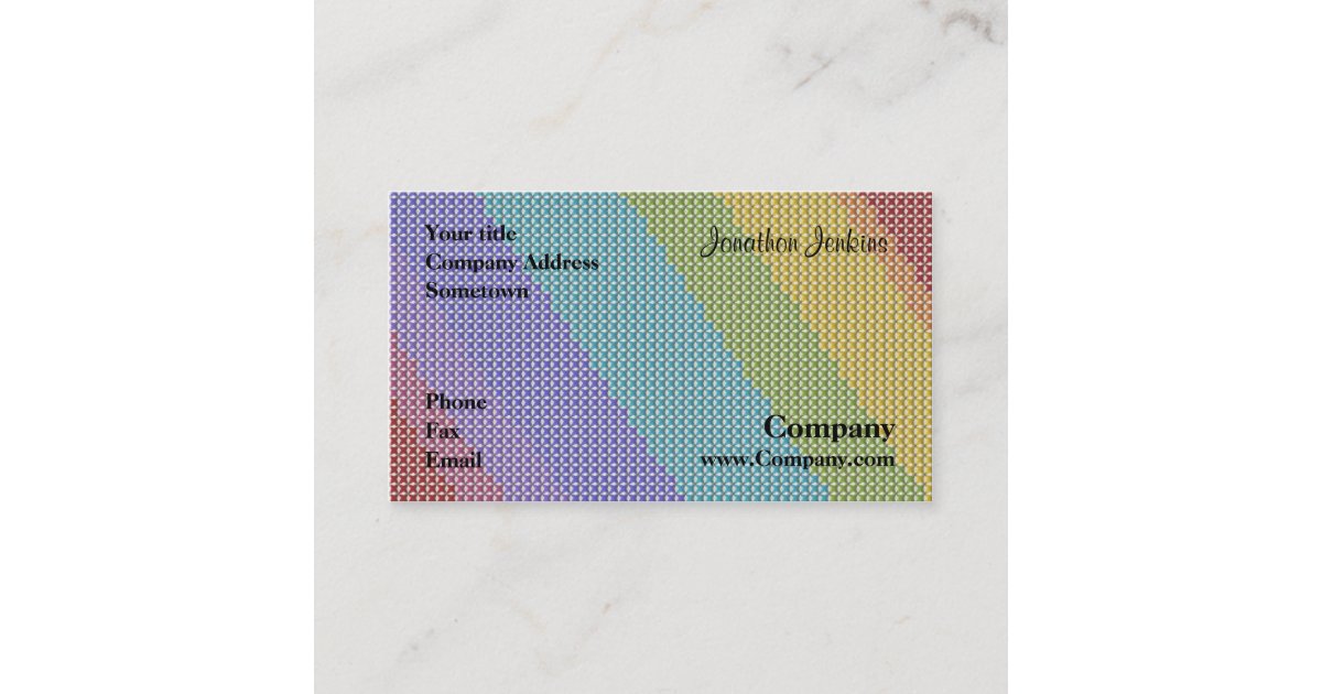 Cross stitch business card Zazzle