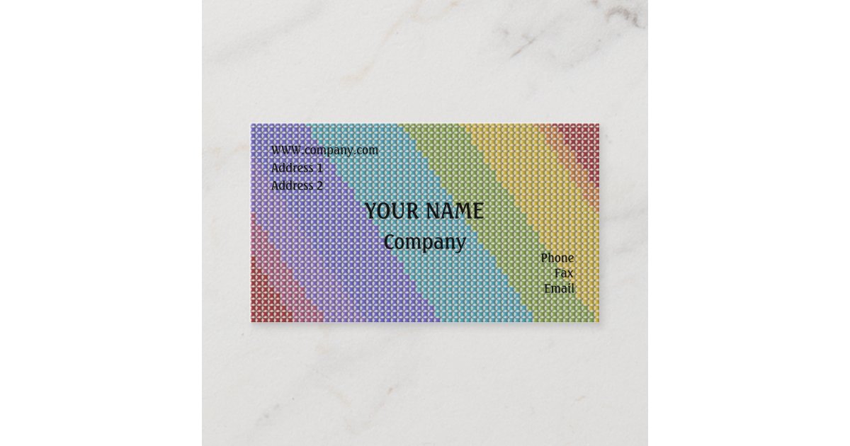 Cross stitch business card Zazzle