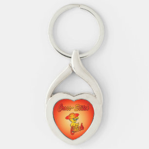 Cross-Stitch Chick #5 Keychain
