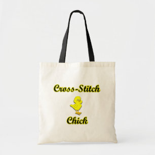 Cross-Stitch Chick Tote Bag