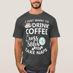 Cross Stitch Counted Pattern Beginner Alphabet Nee T-Shirt