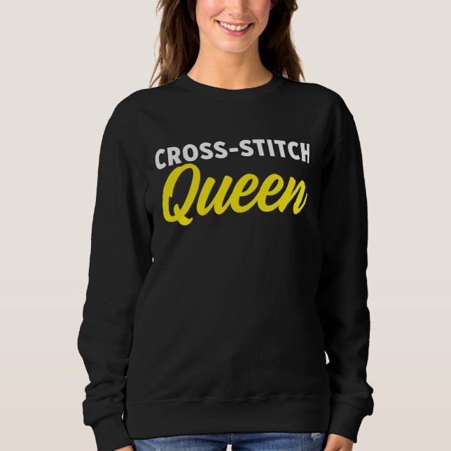 Cross Stitch Cross Stitching Craft Sweatshirt (Front)