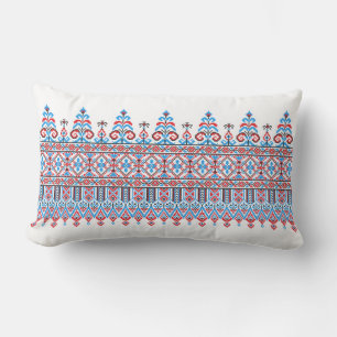 Cross-stitch design lumbar pillow