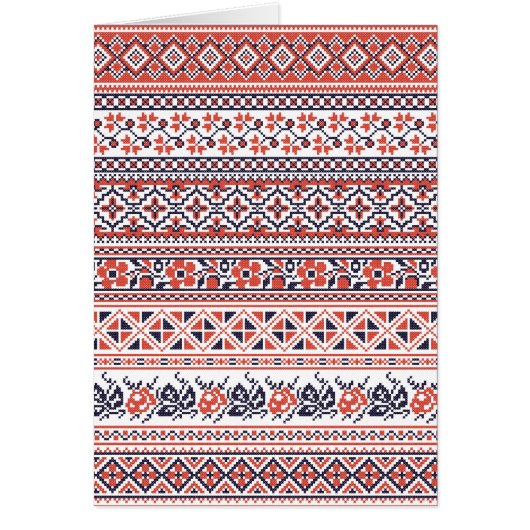 Cross-stitch design Patterns Cards (Front)