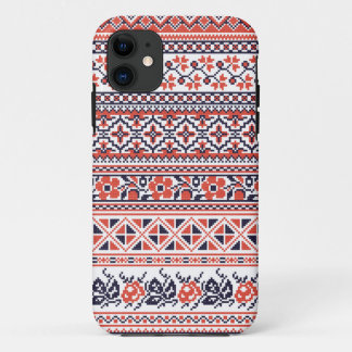 Cross-stitch design Patterns iPhone 11 Case