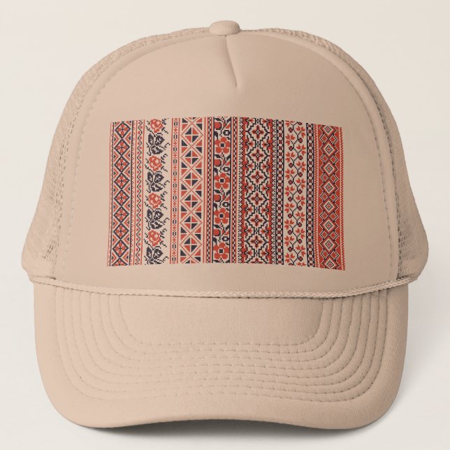 Cross-stitch design Patterns Trucker Hat (Front)