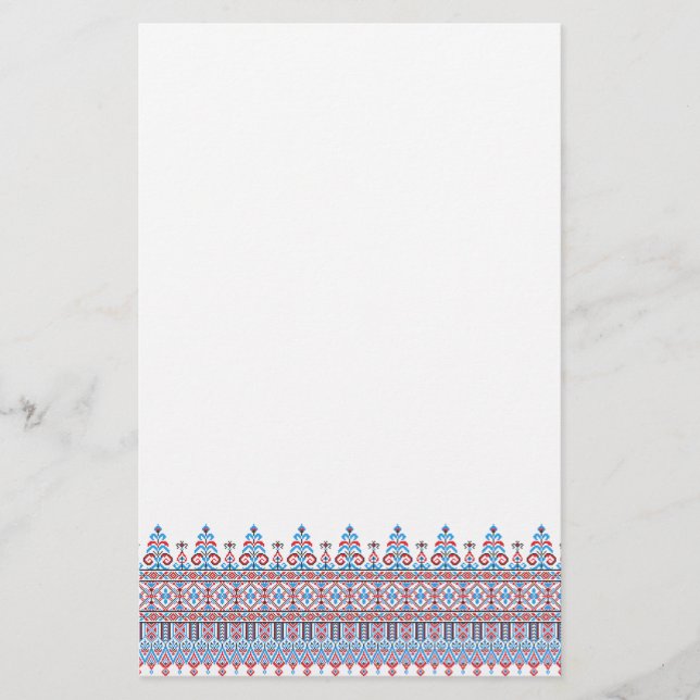 Cross-stitch design stationery (Front)