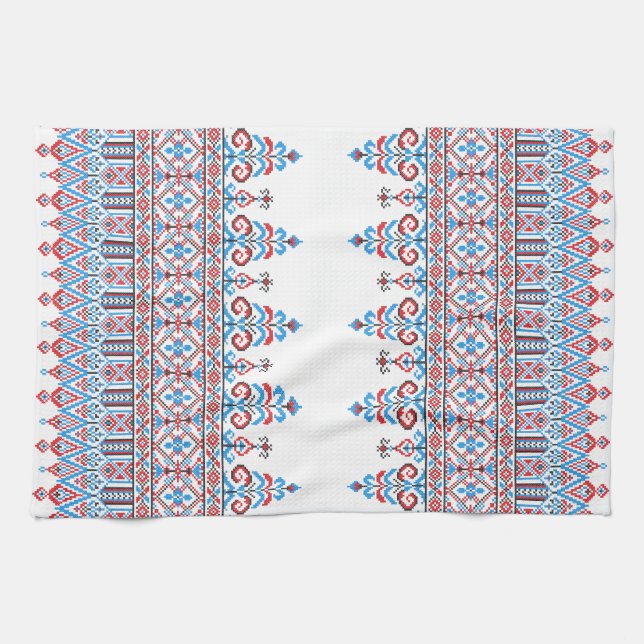 Cross-stitch design towel (Horizontal)