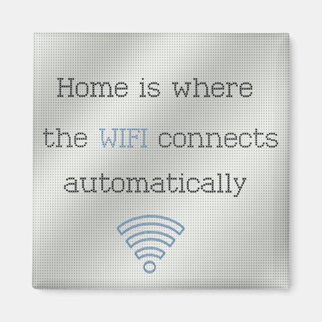 Cross Stitch Home WIFI Magnet (Front)