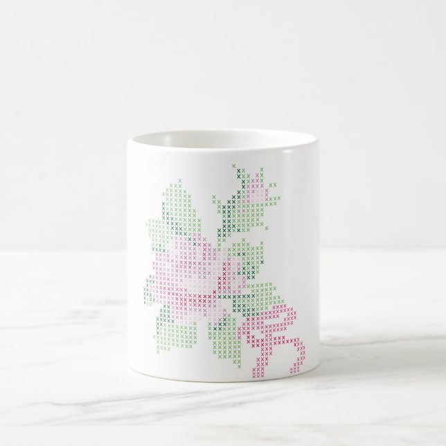 cross stitch rose mug (Center)