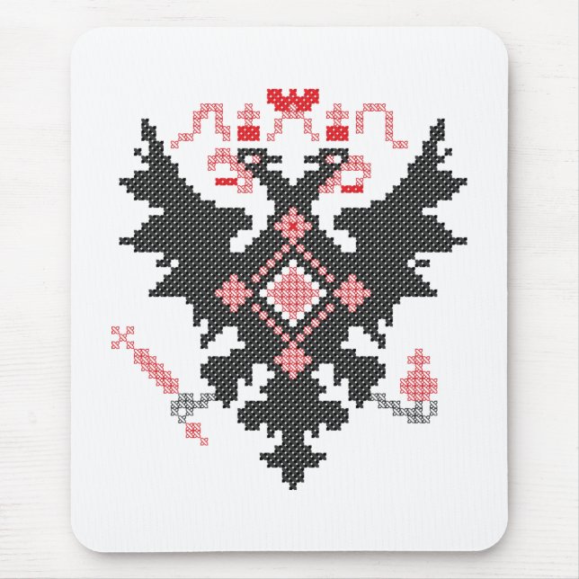 Cross-stitch RUSSIAN IMPERIAL TWO-HEADED EAGLE Mouse Pad (Front)
