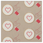 Cross Stitch Sewing Heart Fabric