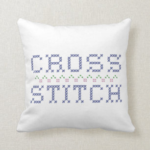 Cross Stitch Throw Pillow