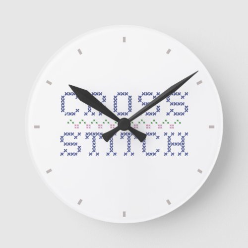 Cross Stitch Wall Clock