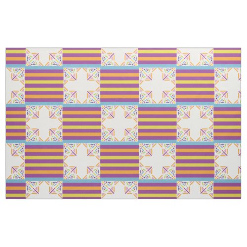 Cross Stripe Mixed Modern Art Designer Fabric