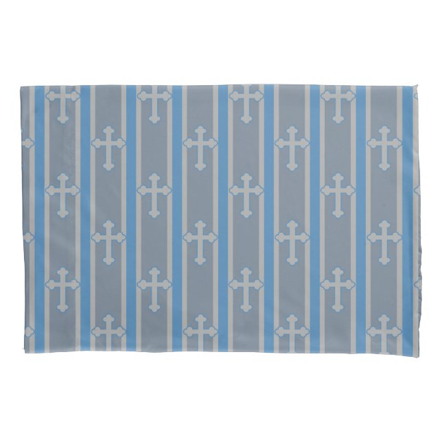 Cross Striped Pillow Case (Front)