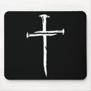 Cross Three Nails Christian Vintage 1 Cross 3 Nail Mouse Pad