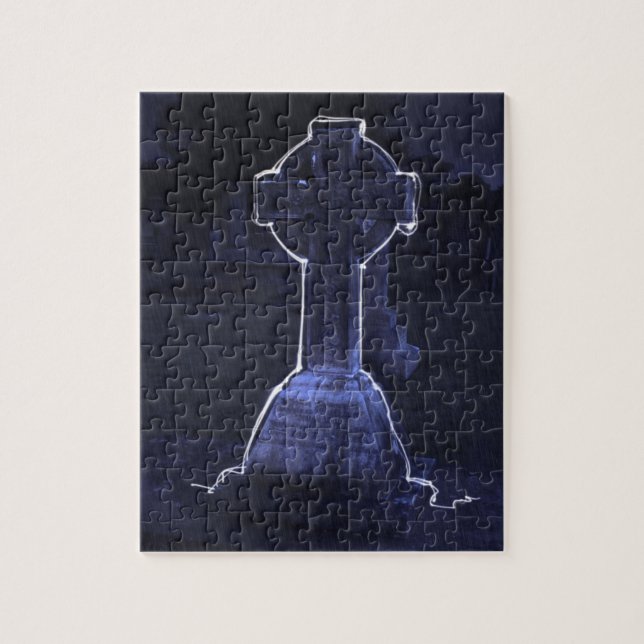 Cross Tombstone Jigsaw Puzzle (Vertical)