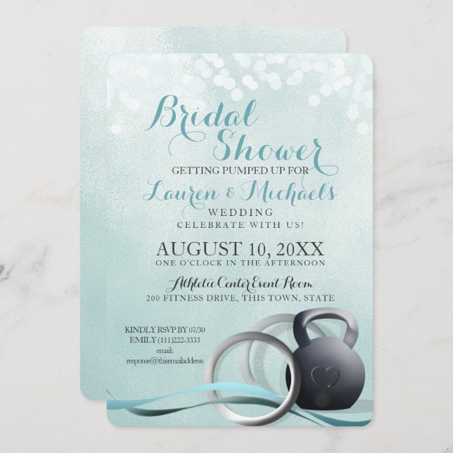 Cross Trainer Bridal Shower Invitation (Front/Back)