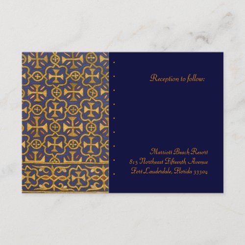 Cross Vestment Reception Enclosure Card