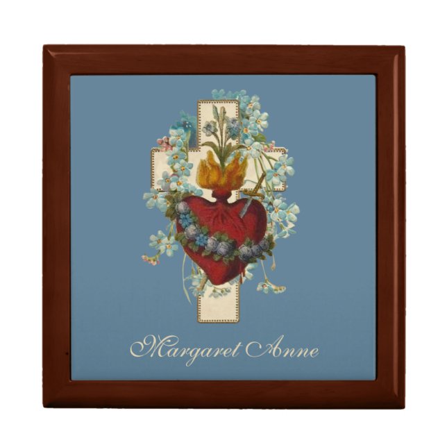 Cross Virgin Mary Immaculate Heart Religious Gift Box (Front)
