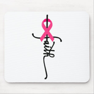 Cross Warrior Survivor Pink Ribbon Breast Cancer 2 Mouse Pad