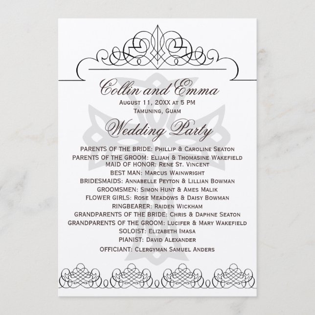 Cross Wedding Programs (Front)