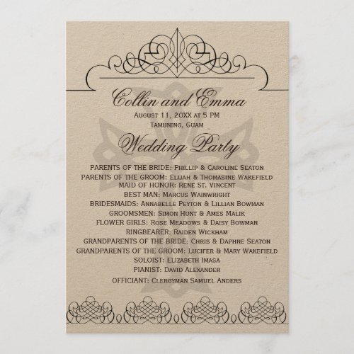Cross Wedding Programs