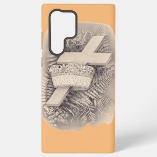 Cross with a crown and victory samsung galaxy s22 ultra case