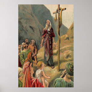 cross with a dead snake poster