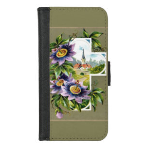 Cross With Church And Flowers iPhone 8/7 Wallet Case