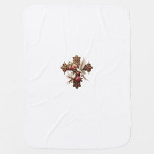 Cross with Doves – Christian Faith Inspirational D Baby Blanket