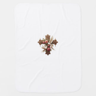 Cross with Doves – Christian Faith Inspirational D Baby Blanket