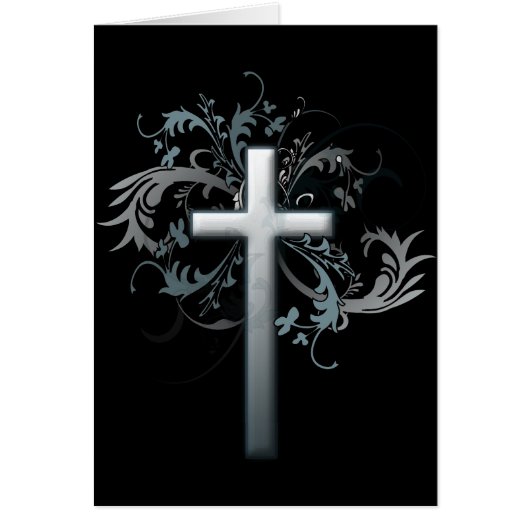 Cross with floral graphics (Front)