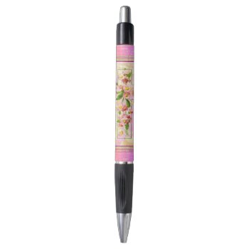 Cross With Pink Flowers Pen by justcrosses at Zazzle